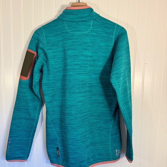 Burton AK Women’s Turbine 1/4 Zip Fleece Sweater Pullover Teal & Pink Size Large - Picture 6 of 14